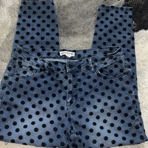 Artisan NY Polka Dot Denim Jeans Size 12